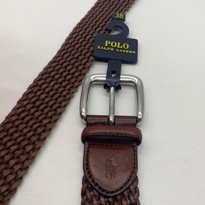 Polo Ralph Lauren  NWT braided leather belt Sz 38/95